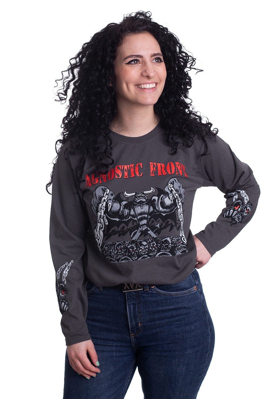 Agnostic Front - Dog Chains Charcoal - Longsleeves