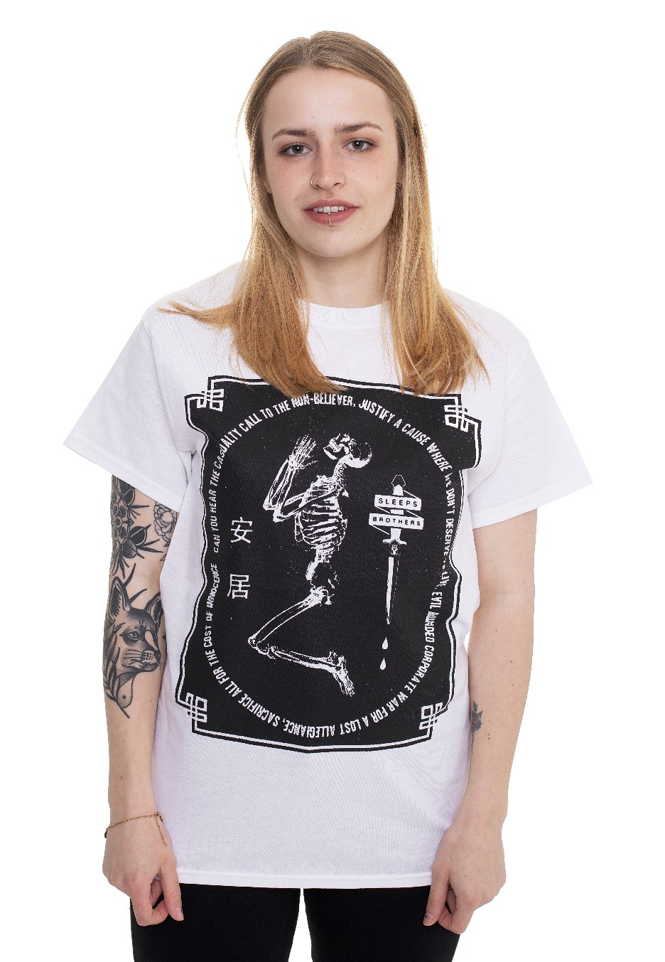 While She Sleeps - Skeleton White - - T-Shirts