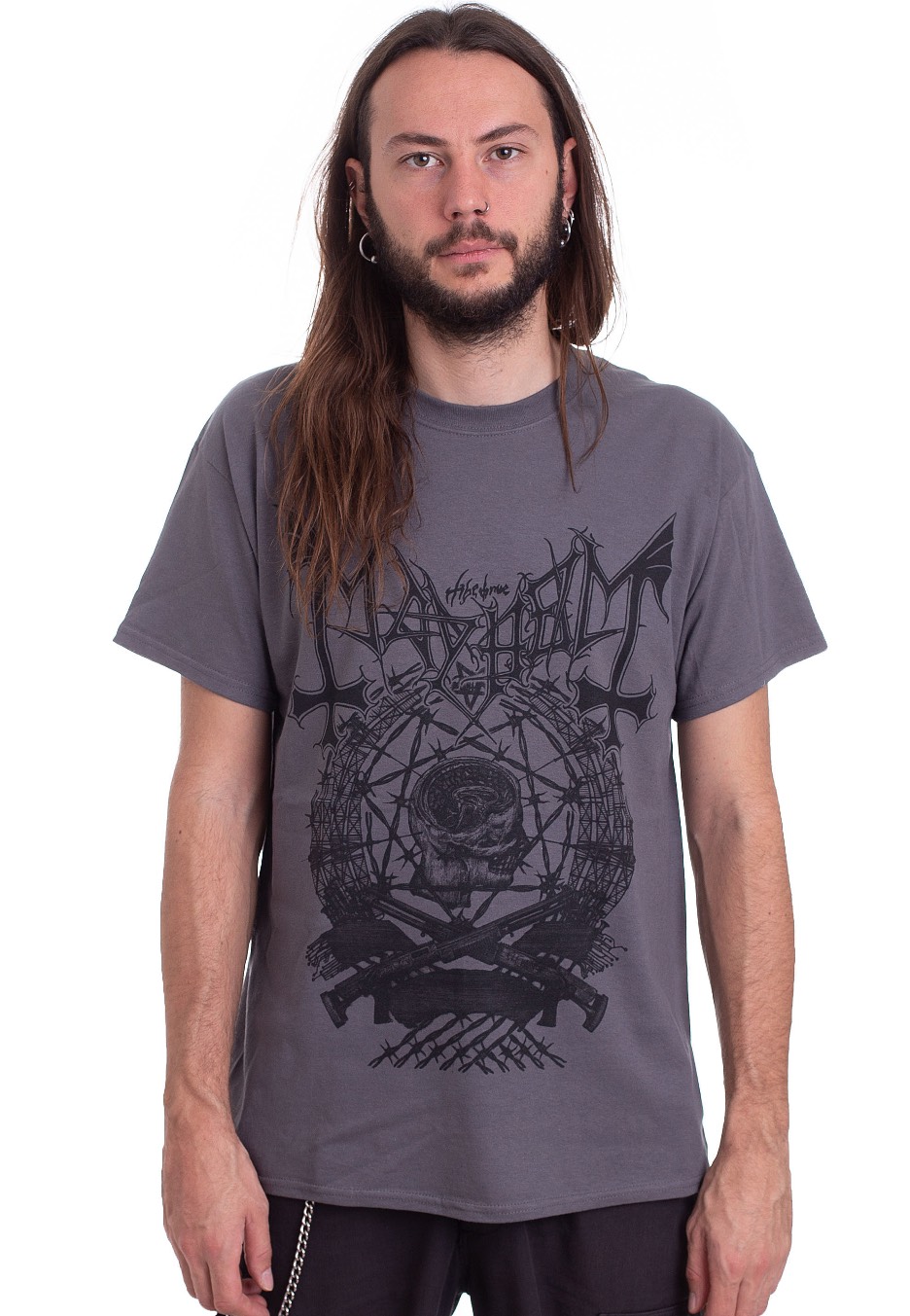 Mayhem - Barbed Wire Grey - - T-Shirts