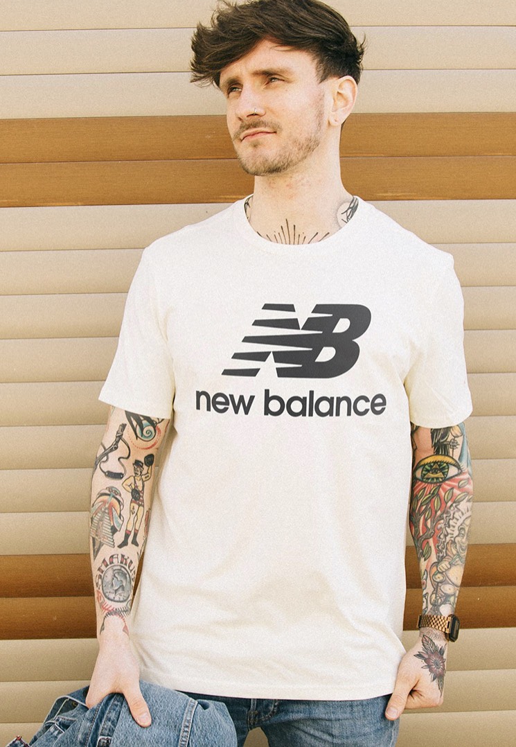 New Balance - MT01575 White - - T-Shirts