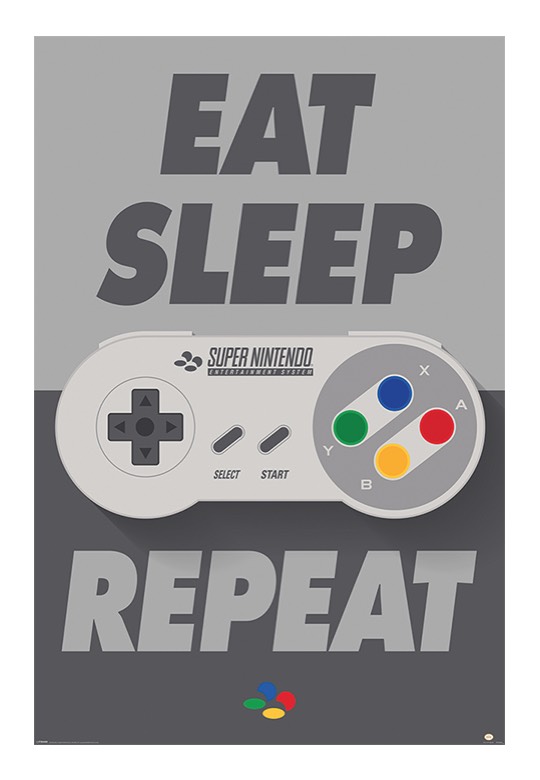 Nintendo - Eat Sleep SNES Repeat -