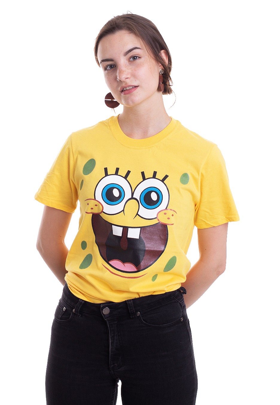 SpongeBob SquarePants - Happy Face Yellow - - T-Shirts