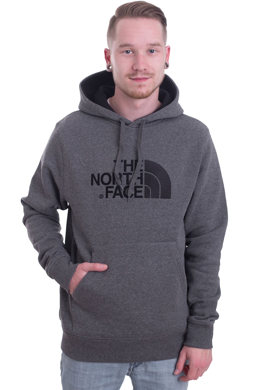 The North Face - Drew Peak TNF Medium Grey Heather/Black - Hoodies