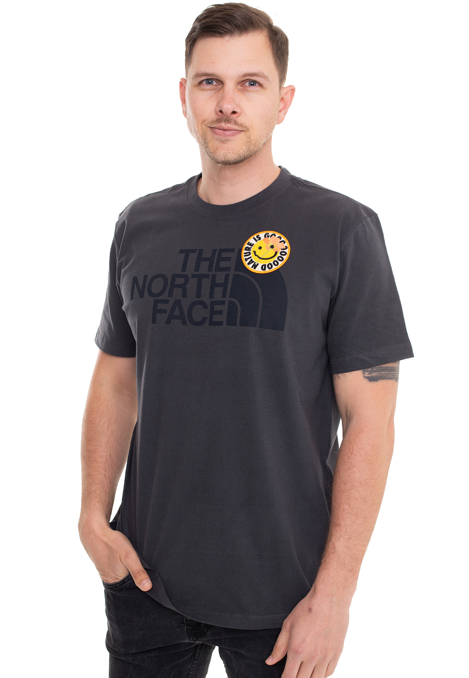 The North Face - Patches Asphalt Grey - - T-Shirts