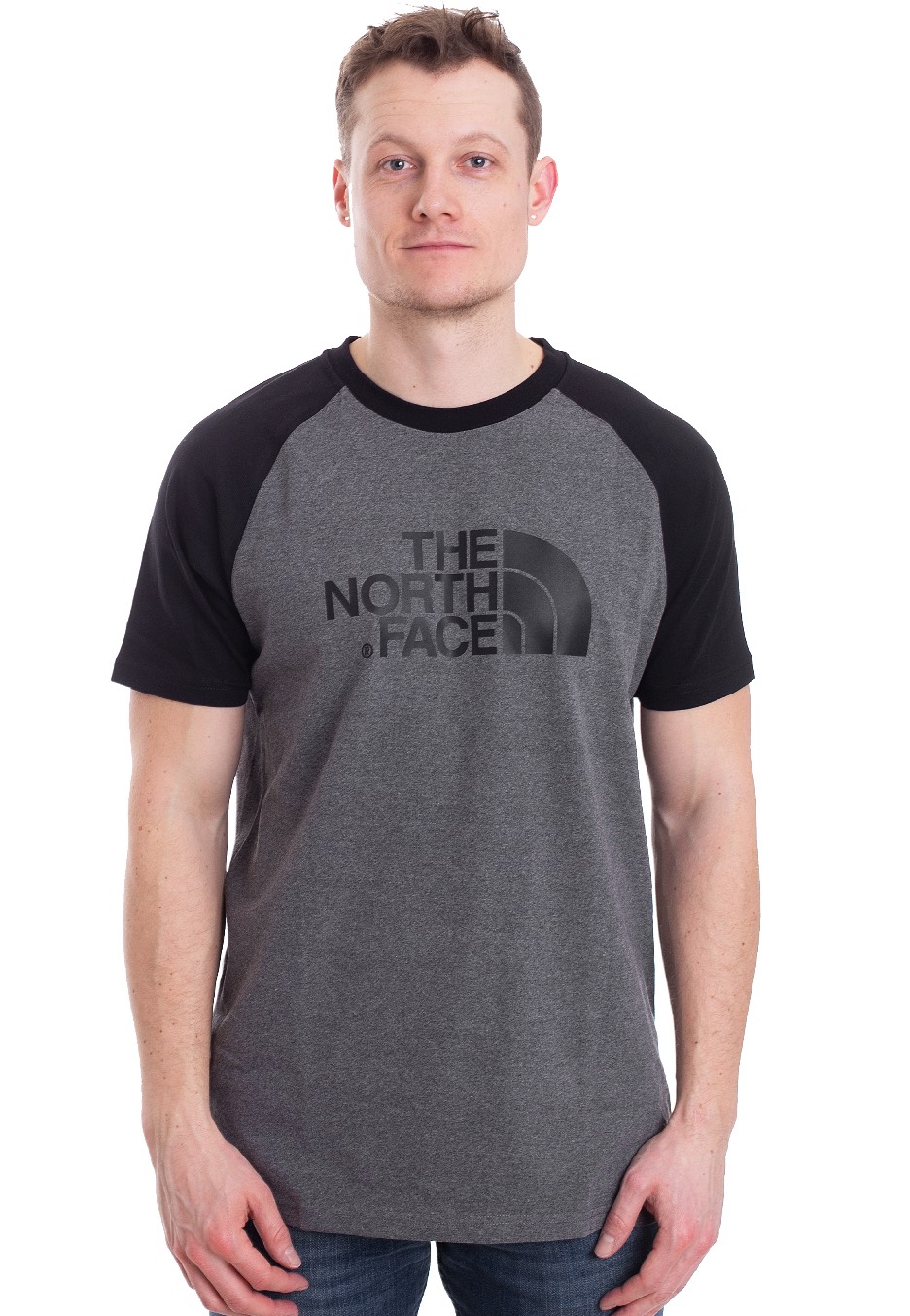 The North Face - Raglan Easy TNF Mid Grey Heather - - T-Shirts