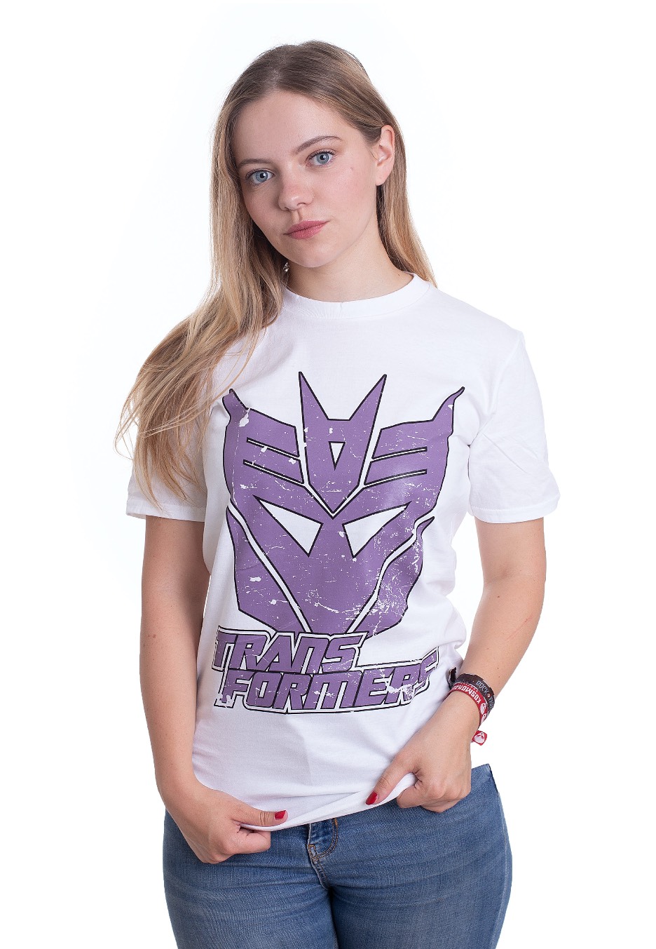 Transformers - Retro Decepticon White - - T-Shirts