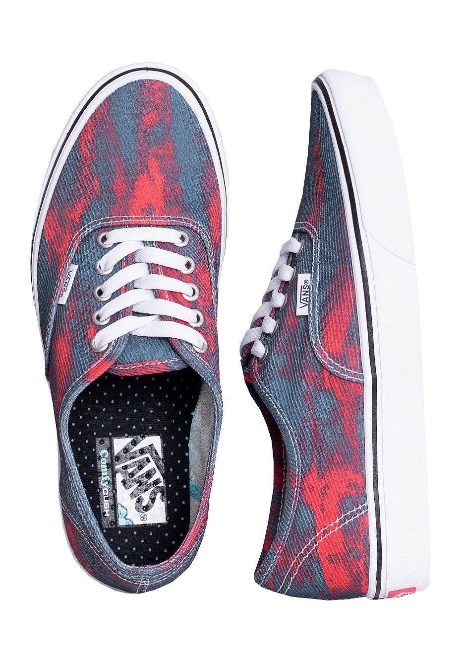Vans - Comfycush Authentic (In Bloom) Blue/Red - Skateschuhe