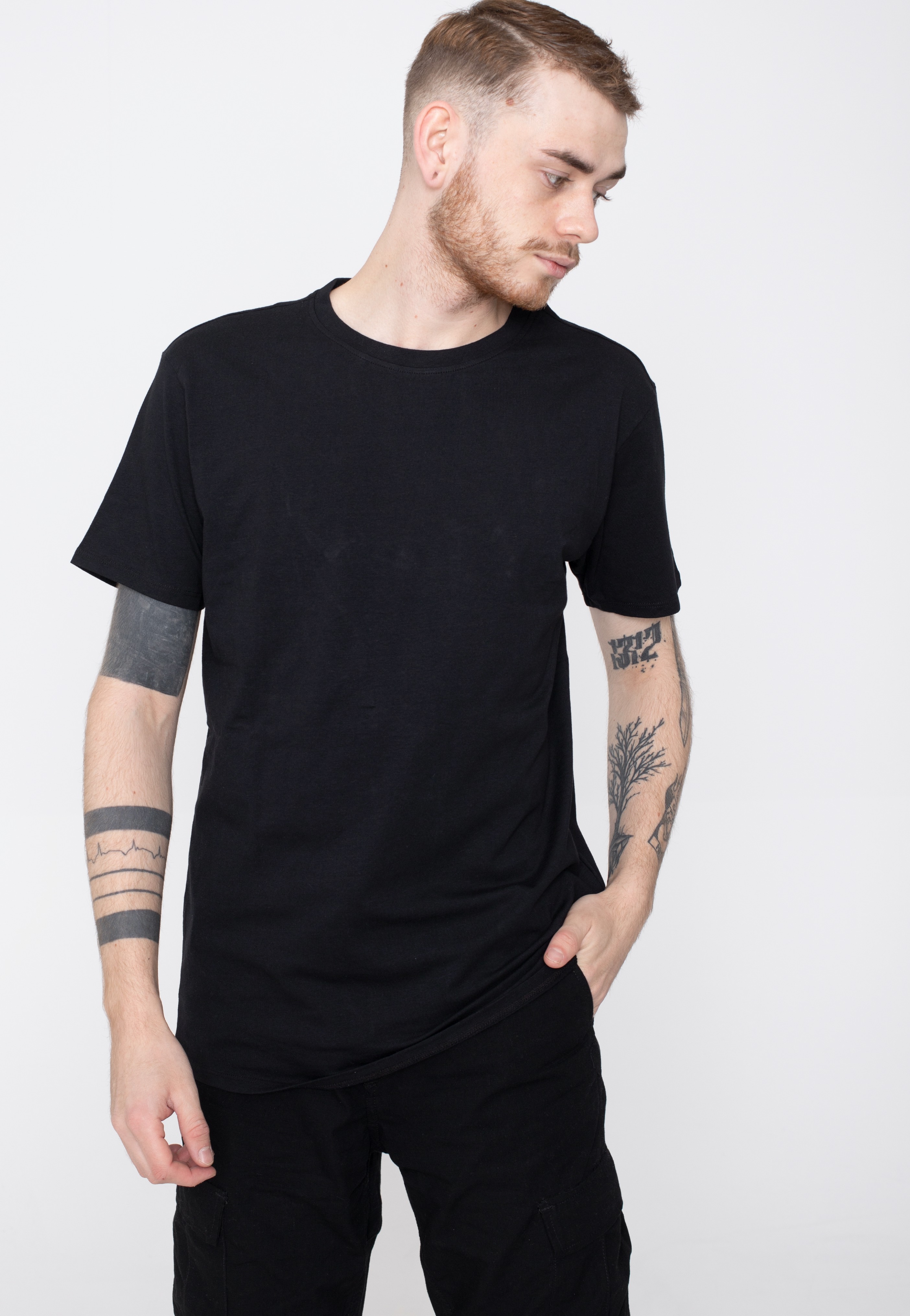 Urban Classics - Organic Fitted Strech Black - - T-Shirts