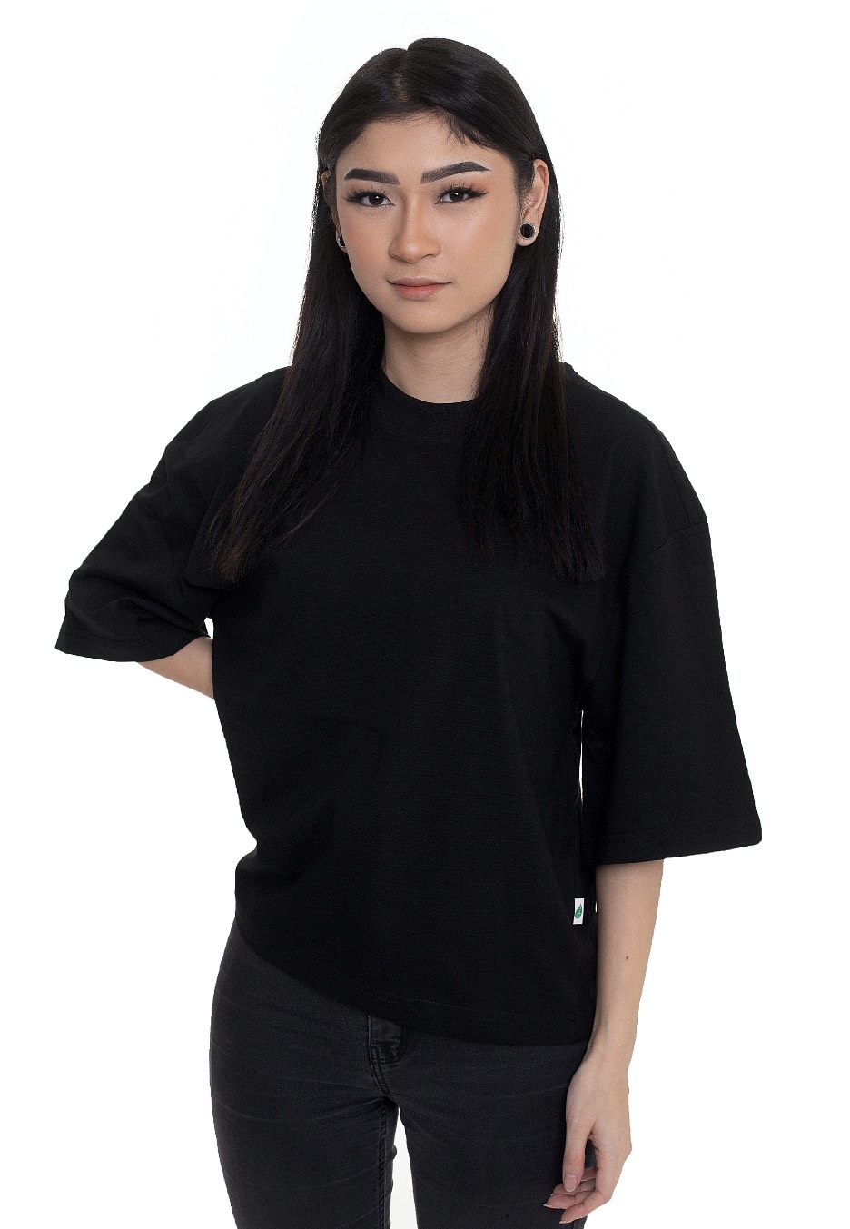 Urban Classics - Ladies Organic Oversized Black - - T-Shirts