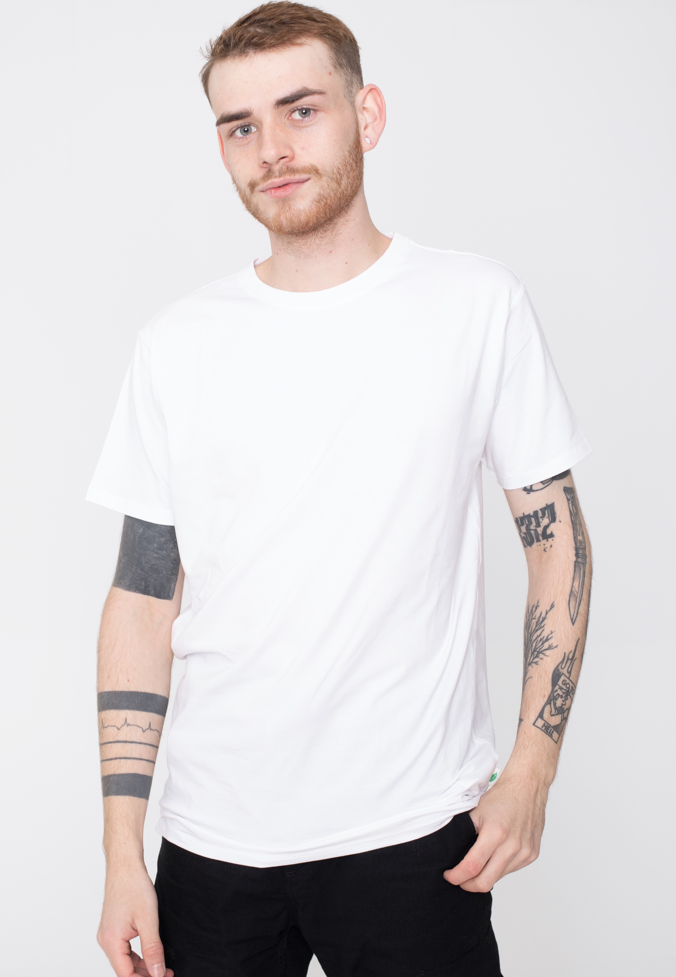 Urban Classics - Organic Fitted Strech White - - T-Shirts