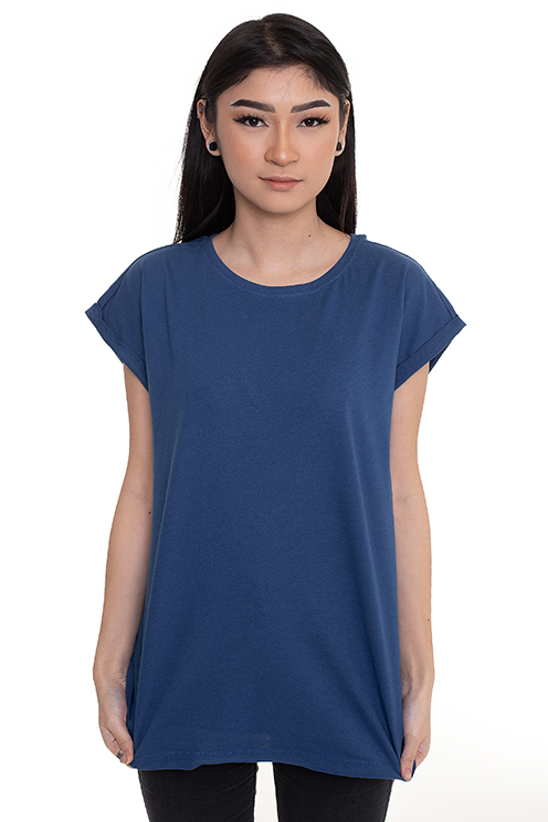 Urban Classics - Ladies Extended Shoulder Sporty Blue - - T-Shirts
