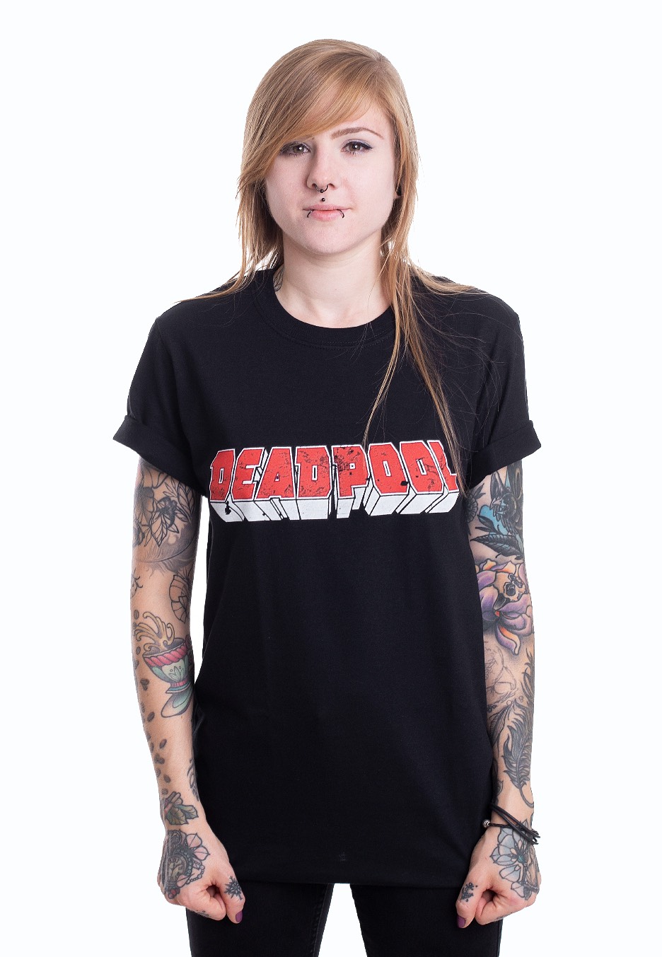 Deadpool - Distressed Logo - - T-Shirts