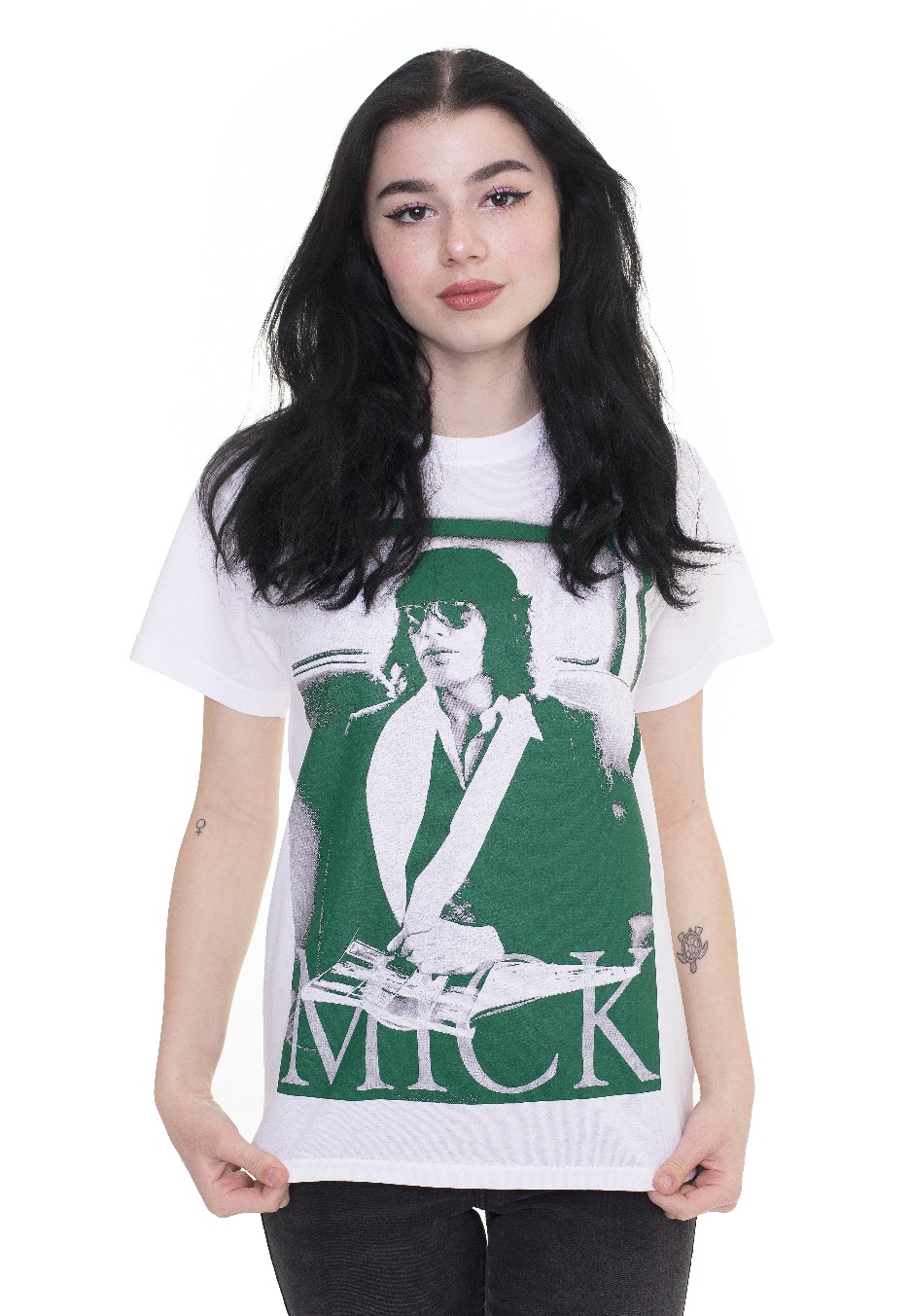 The Rolling Stones - Mick Photo V1 White - - T-Shirts