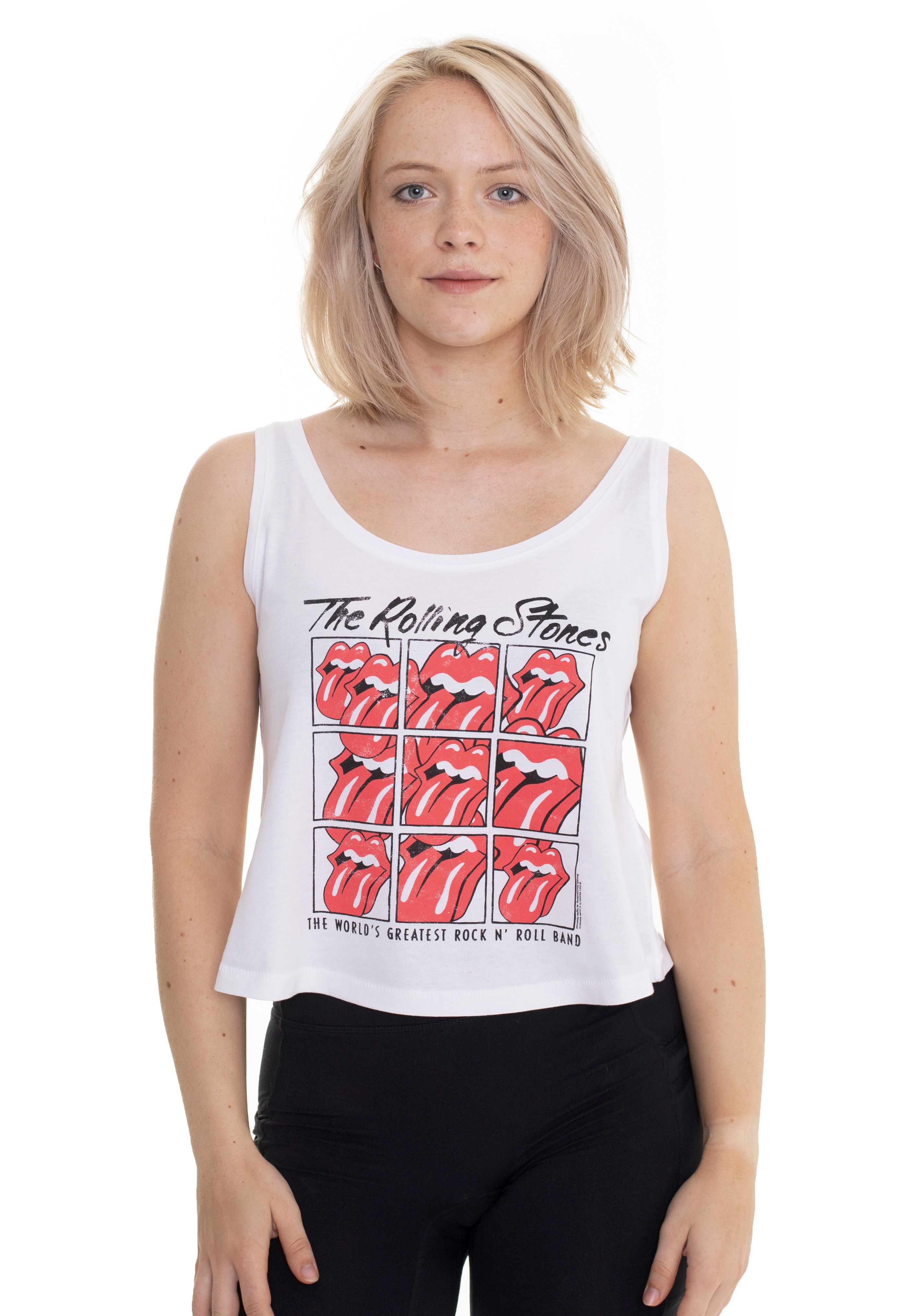 The Rolling Stones - Scattered Multi Tongue White - Tanks