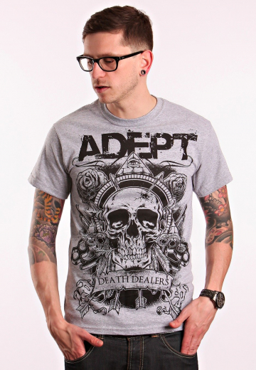Adept - Skull Grey - - T-Shirts