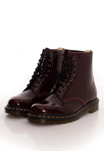 Dr. Martens - Vegan 1460 Cherry Red Oxford Rub Off Red - Stiefel
