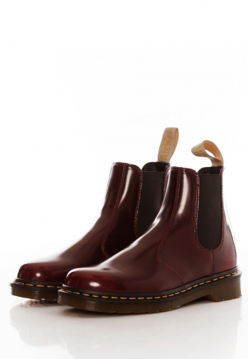 Dr. Martens - Vegan 2976 Chelsea Boots Cherry Red Oxford Rub Off - Stiefel