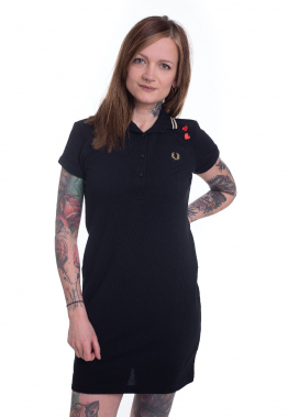 Fred Perry - Amy Tipped Pique Black - Kleider