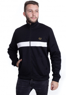 Fred Perry - Contrast Panel Track Black - Jacken