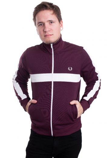 Fred Perry - Contrast Panel Track Mahogany - Jacken