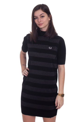 Fred Perry - Knitted Stripe Black - Kleider
