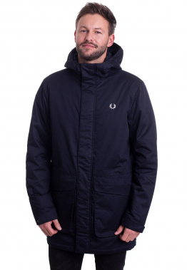 Fred Perry - Padded Hooded Navy - Jacken