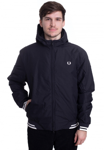 Fred Perry - Padded Hooded Sports Black - Jacken