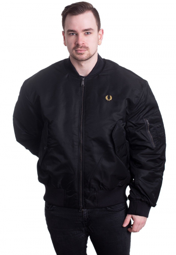 Fred Perry - Quilted Bomber Black - Jacken