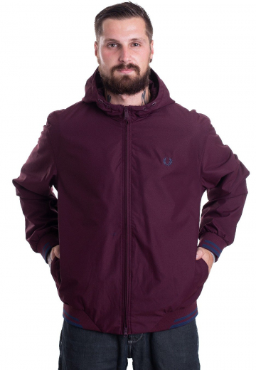 Fred Perry - Tipped Hooded Sports Mahogany - Jacken