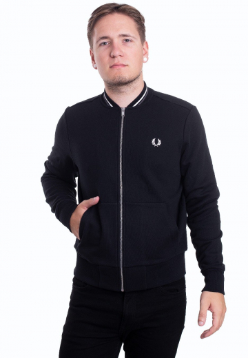 Fred Perry - Zip Through Black - Sweater
