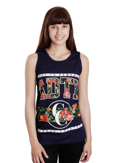A Day To Remember - Floral Navy - Tanks