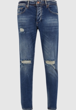 2Y Premium Destroyed Tapered Fit Denim