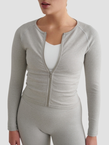aim'n Ribbed Seamless Zip Übergangsjacke