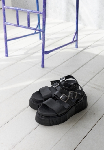 Altercore - Driada Vegan Black - Girl Sandalen - Schwarz - EU 40 - Synthetic/Synthetic/Gummi,Kunstleder