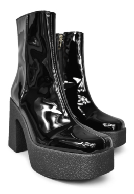 Altercore - Mazikeen Vegan Black Patent - High Heels - Schwarz - EU 37 - Synthetic/Synthetic/Gummi,Kunstleder