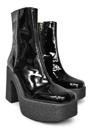 Altercore - Mazikeen Vegan Black Patent - High Heels - Schwarz - EU 37 - Synthetic/Synthetic/Gummi,Kunstleder