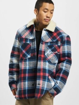 Karl Kani KM223-017-1 Chest Signature Heavy Flannel Shirt Jacket