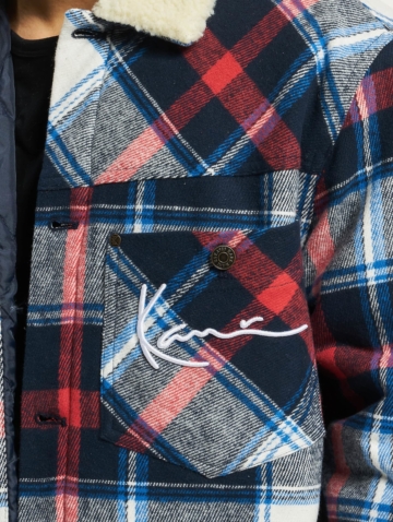 Karl Kani KM223-017-1 Chest Signature Heavy Flannel Shirt Jacket