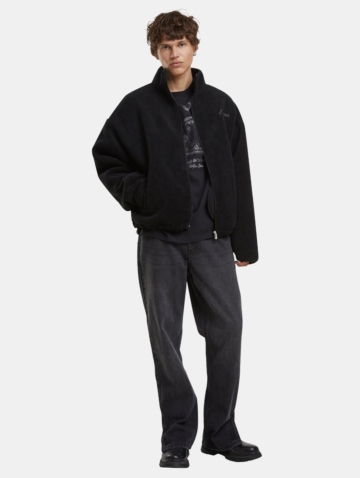 PEQUS Mykonos Script Teddy Fleece Übergangsjacke