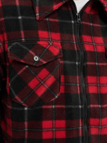 Urban Classics Plaid Teddy Lined Shirt Jacket