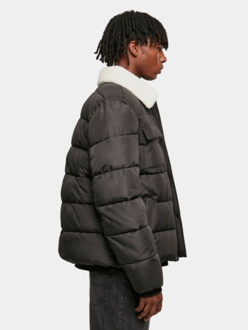 Urban Classics Sherpa Collar Padded Shirt Jacket