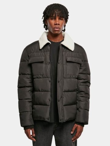 Urban Classics Sherpa Collar Padded Shirt Jacket