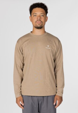 Snow Peak – NSD Logo Dark Beige – Longsleeve – Beige – L – 65% Polyester, 35% Baumwolle