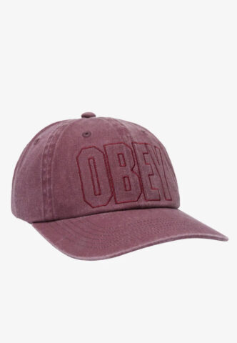 Obey – Pigment Nova Velcro Burgundy – Cap – Weinrot – Onesize – 100% Baumwolle