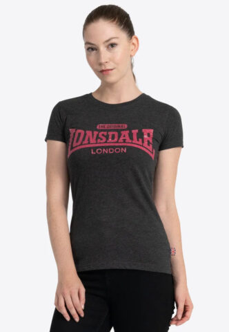 Lonsdale – Tulse Marl Black – T-Shirt – Schwarz – L – 60% Baumwolle, 40% Polyester