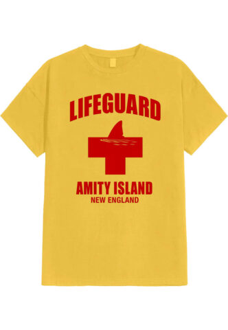 Jaws – Amity Island Lifeguard Yellow – T-Shirt – Gelb – S – 100% Baumwolle,Jersey