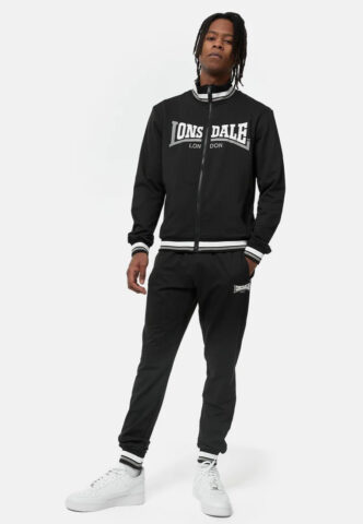 Lonsdale – Poolewe Black/White/Grey – Trainingsanzug – Schwarz – XL – 95% Polyester, 5% Elastan