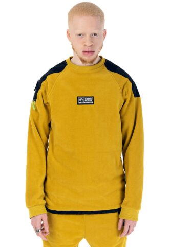 Green Berlin – Back2Fleece Golden Palm – Sweater – Gelb – S – 100% Polyester