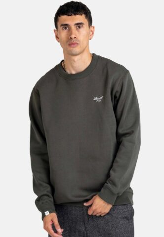 REELL – Staple Logo Jasper Green – Sweater – Grün – XXL – 65% Baumwolle, 35% Polyester