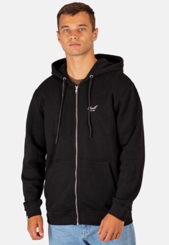 REELL – Staple Logo Deep Black – Zipper – Schwarz – XXL – 65% Baumwolle, 35% Polyester
